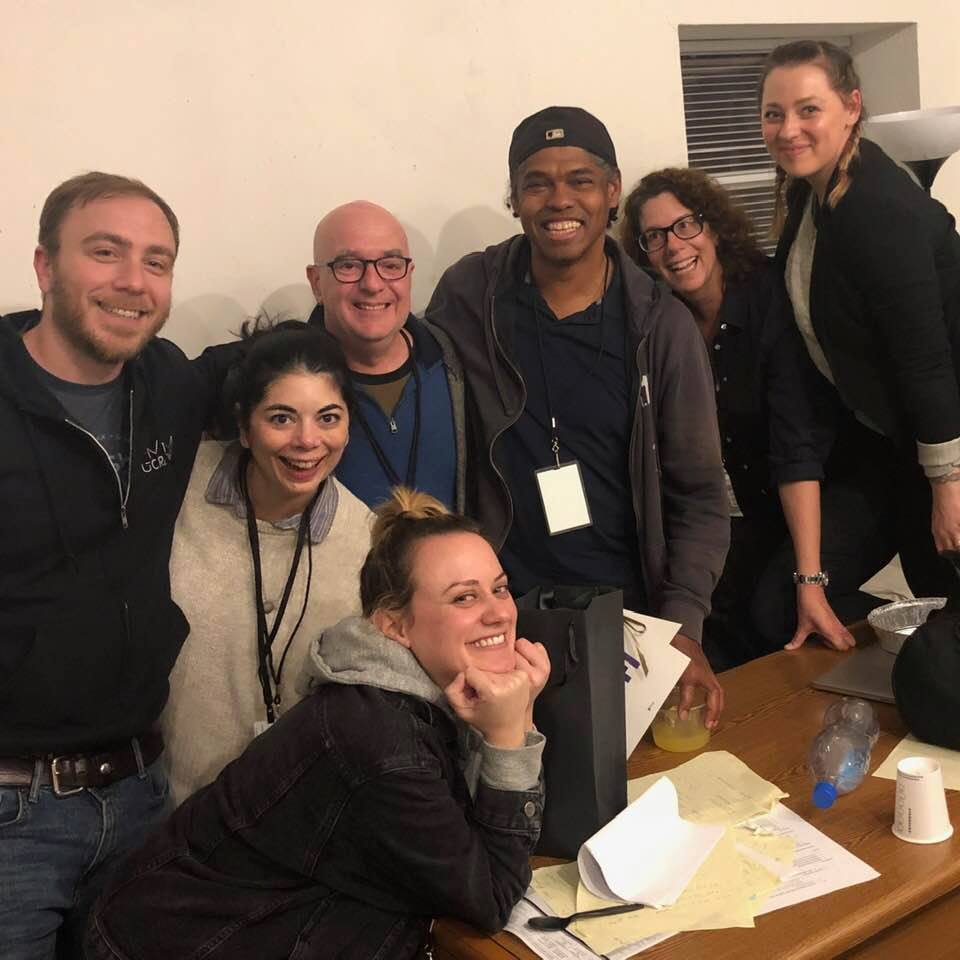 Chris and the team at Martha and Snoop Dog The writing and production team at the Snoop and Martha show.